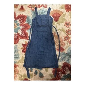 navy blue jean dress